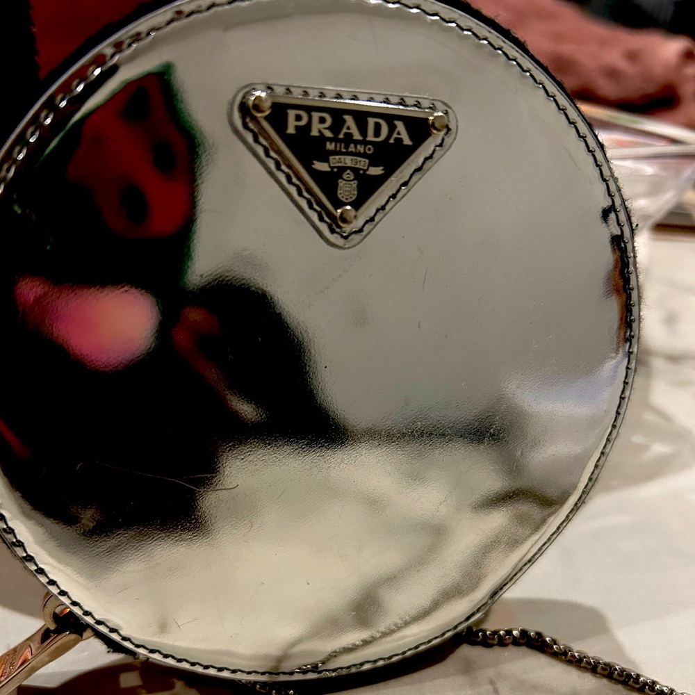 Prada Metallic Mini Leather Bag